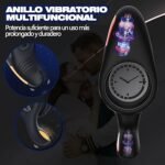 Anillo Vibrador Pene con Vibrador Clitorial 10 Patrones de - Imagen 2