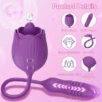 Vibrador de Rosa con Bala Estimuladora Silencioso Premium - Imagen 3