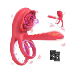 Anillo Vibrador para El Pene con Vibrador Clitorial Silencioso