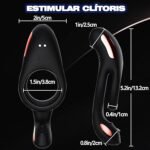 Anillo Vibrador Pene con Vibrador Clitorial 10 Patrones de - Imagen 3