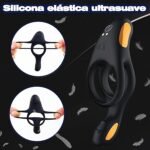 Anillo Vibrador Pene con Vibrador Clitorial 10 Patrones de - Imagen 5