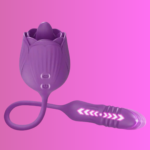 Vibrador de Rosa con Bala Estimuladora Silencioso Premium - Imagen 2