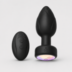 Plug anal vibrador LED con control remoto inalámbrico
