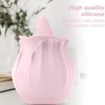 Vibrador de Rosa con Lengua Silencioso Premium