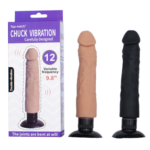 Vibrador Top Notch Chuck con Ventosa | 21 Cm, Realista, 3