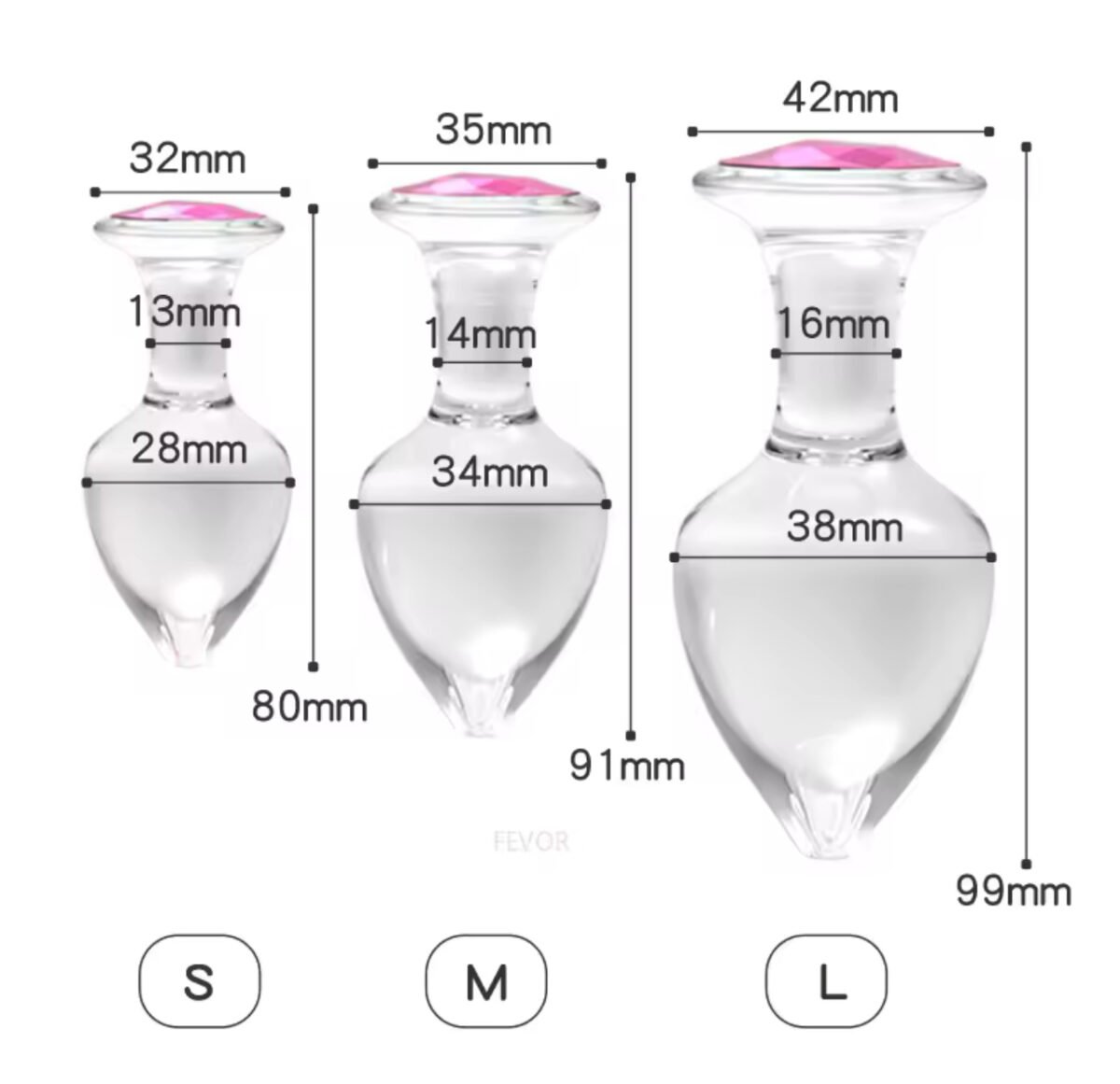 Kit Plug Anal Cristal 28mm Diseño Seguro - Imagen 3