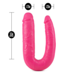 Dildo Doble Cabeza 18 Rosa Textura Natural - Imagen 2