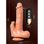 Vibrador Oscilatorio 22 Cm | 12 Frecuencias, Calefacción, - Imagen 3