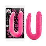 Dildo Doble Cabeza 18 Rosa Textura Natural