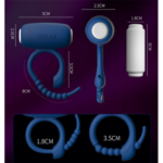 Anillo Vibrador Ajustable Negro para Pene Estimulador con - Imagen 2