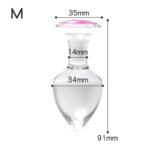 Plug Anal Cristal Mediano 34mm Diseño Seguro - Imagen 3