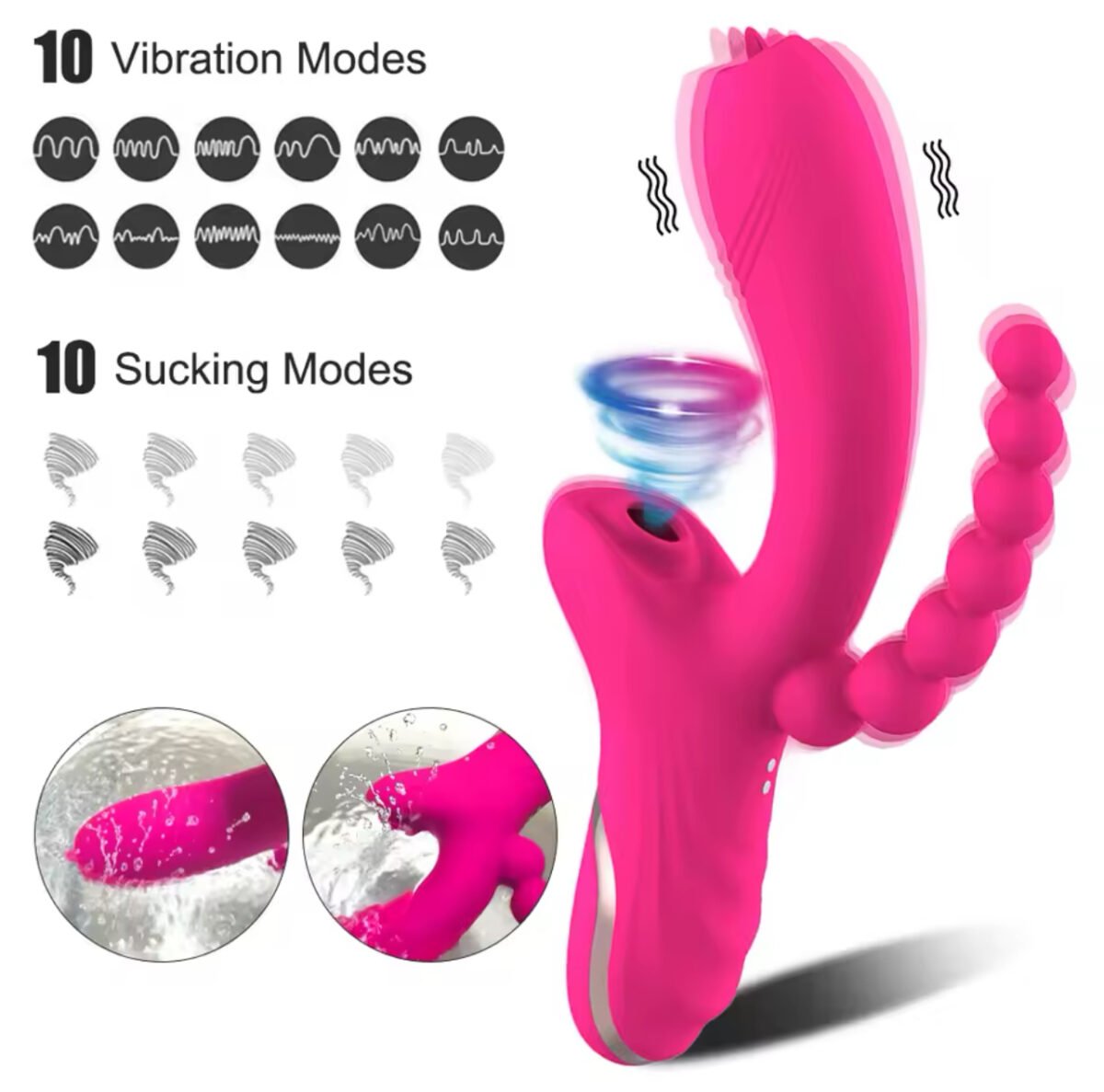 Vibrador Anal con Lengua Silencioso Premium - Imagen 7