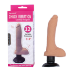 Vibrador Top Notch Chuck con Testículos | 23.8 Cm,12 Modos de