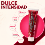 Gel multiorgásmico para clítoris sabor fresa 18 ml, comestible, base agua y no grasoso