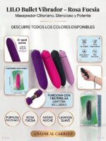 LILO Bullet Vibrador Multicolor | Masajeador Clitoriano y Punto G con Batería AA Incluida - Imagen 2
