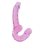 Dildo Doble Realista Curvo de TPE 23.5 cm - Imagen 2