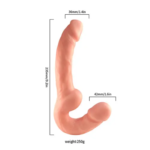 Dildo Doble Realista Curvo de TPE 23.5 cm - Imagen 5