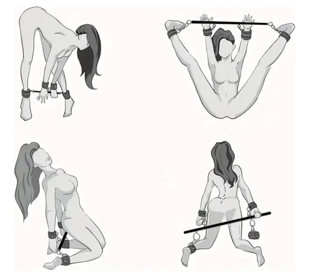 Kit de Bondage con barra y esposas - Imagen 5