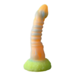 Consolador de Silicona Texturizada en Espiral | Diseño Fantasía Multicolor con Ventosa Fuerte - Imagen 4