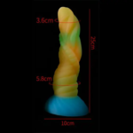 Consolador de Silicona Texturizada en Espiral | Diseño Fantasía Multicolor con Ventosa Fuerte - Imagen 2