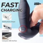 Estimulador de Próstata Ergonómico con Control Remoto | Vibrador de Silicona Premium con Carga Rápida USB y Anillo de Soporte - Imagen 3