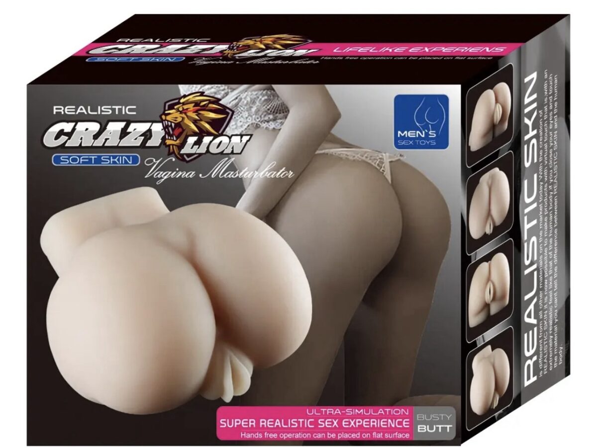 Masturbador Realista Nalgas y Vagina Crazy Lion Soft Skin | 13cm Busty Butt - Imagen 3