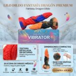 LILO Dildo Fantasía Dragón Premium | Estimulador de Silicona con Ventosa  (20 cm) - Imagen 3