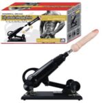 Máquina de Penetración Automática Premium 4 en 1 | Sex Machine Telescópica con 2 Dildos y 1 Masturbador Intercambiable (Negro)