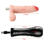 Máquina de Penetración Automática Premium 4 en 1 | Sex Machine Telescópica con 2 Dildos y 1 Masturbador Intercambiable (Negro) - Imagen 2