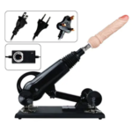 Máquina de Penetración Automática Premium 4 en 1 | Sex Machine Telescópica con 2 Dildos y 1 Masturbador Intercambiable (Negro) - Imagen 4