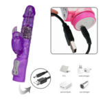 Vibrador Rotativo Recargable de Doble Estimulación 23 cm - Imagen 5
