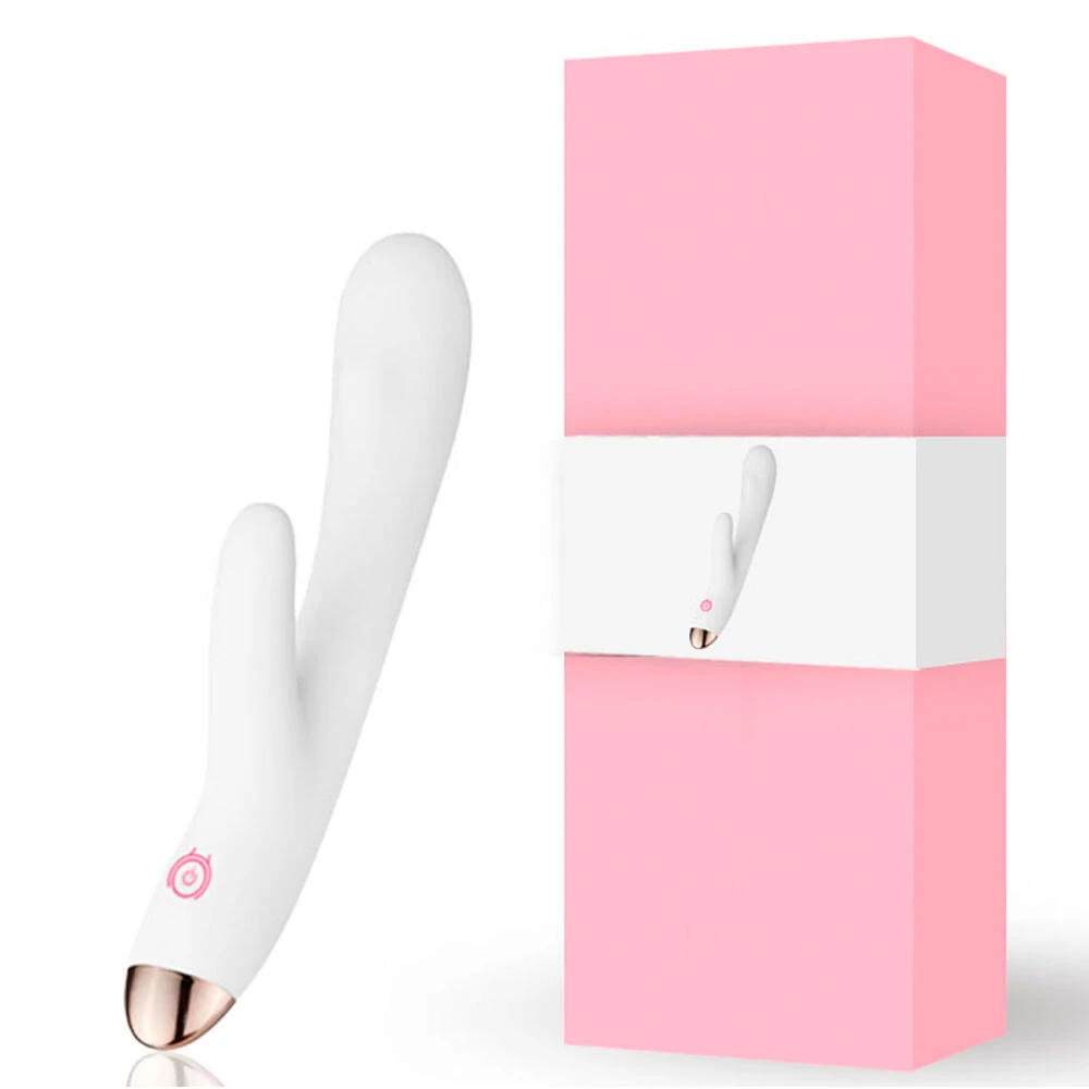 Vibrador flexible blanco con efecto calor y 8 modos